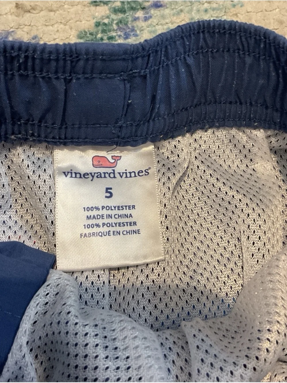 Vineyard Vines Kids Colorblock Swim Trunks - Navy, Blue, Red